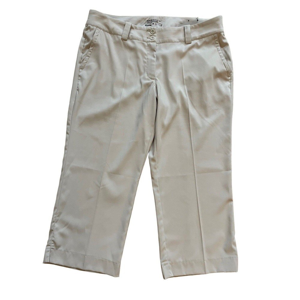 Nike Women's Modern Tech Casual Trouser‎ Cropped Pants Khaki Beige Size 14